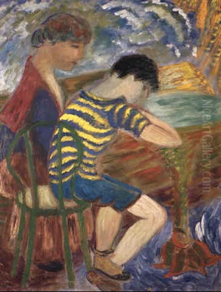 Ivan Och Berthe Oil Painting by Sigrid Hjerten