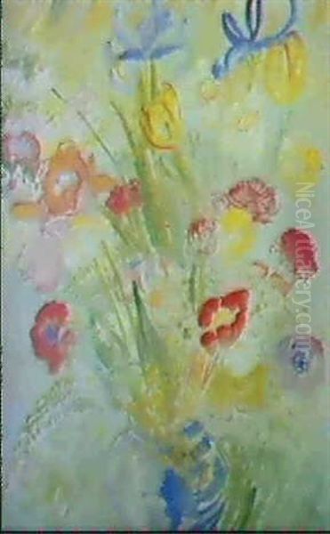 Blandade Varblommor Oil Painting by Sigrid Hjerten