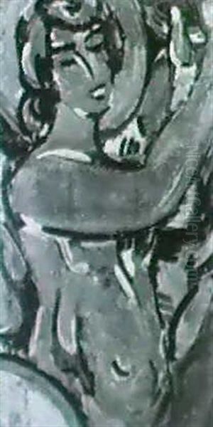 Weiblicher Akt Mit Erhobenem Rechten Arm Oil Painting by Sigrid Hjerten