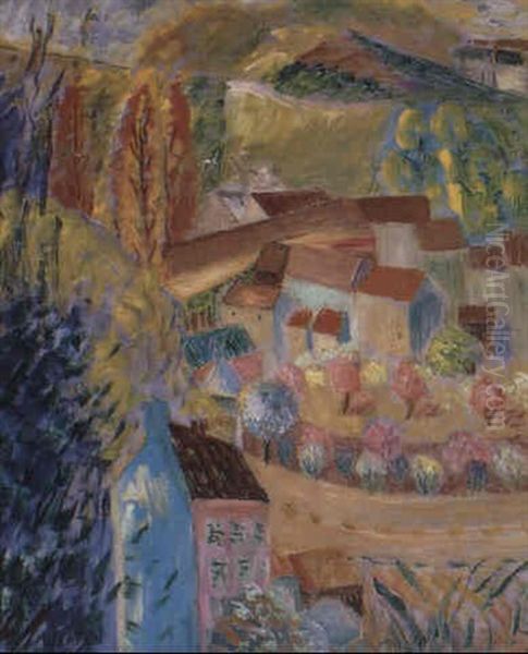 Landskap Fran Paris Med Omgivningar Oil Painting by Sigrid Hjerten