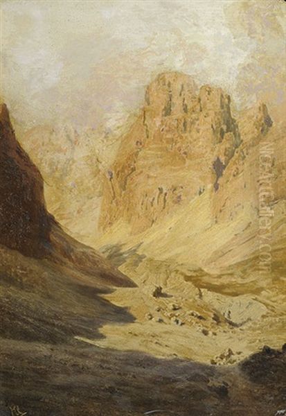 Rosengarten, Spitze Oil Painting by Anton Hlavacek