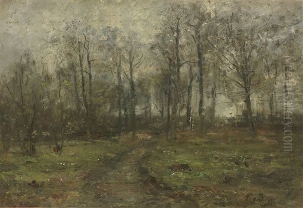 Weg Im Geholz Oil Painting by Rudolf Hoeckner