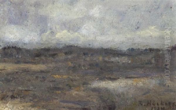 Landschaft In Rissen, Beim Haidehof Oil Painting by Rudolf Hoeckner