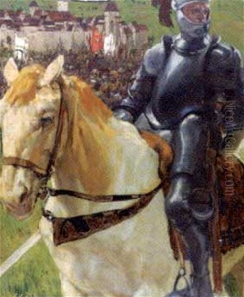 Der Auszug Zur Schlacht Bei Marigniano Oil Painting by Ernst Hodel the Younger