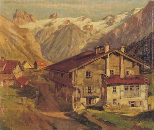 Hexenhaus Engelberg Oil Painting by Ernst Hodel the Younger
