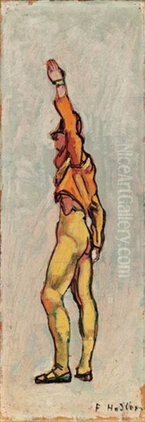 Schworender - Studie Zu Einmutigkeit Oil Painting by Ferdinand Hodler