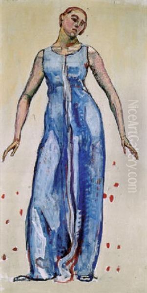 Figur Oil Painting by Ferdinand Hodler