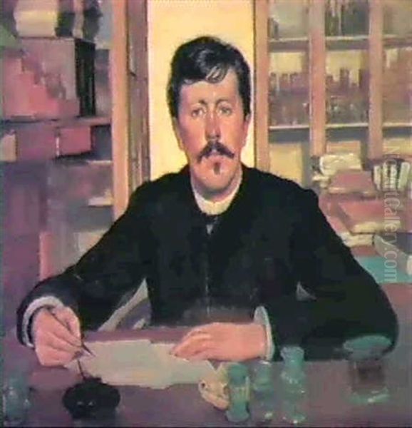 Bildnis Des Zoologen Professor Emile Young Oil Painting by Ferdinand Hodler