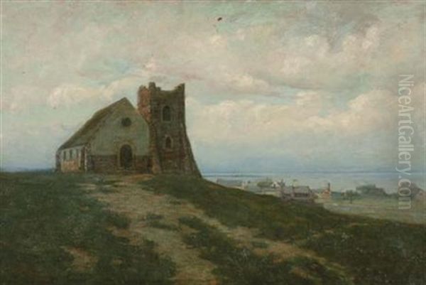 The Church On Sunset Hill Oil Painting by Arthur Hoeber
