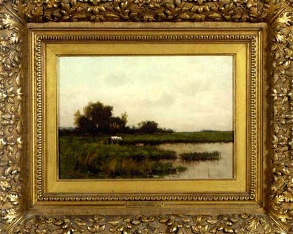 Near Easthampton, Long Island Oil Painting by Arthur Hoeber
