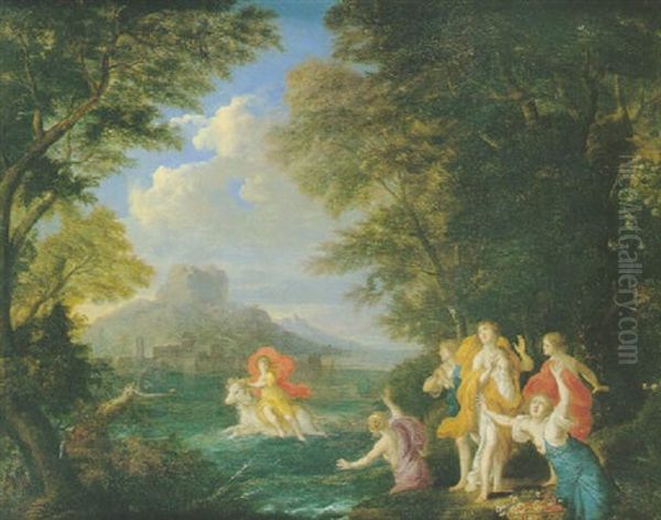 L'enlevement D'europe Oil Painting by Kasper or Gaspar van den Hoecke