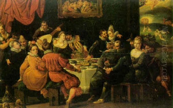 Mankind Awaiting The Last Judgement Oil Painting by Kasper or Gaspar van den Hoecke