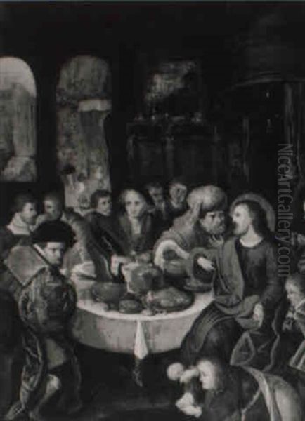 The Last Supper Oil Painting by Kasper or Gaspar van den Hoecke