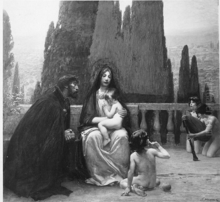 Ave Maria Oil Painting by Paul Hoecker