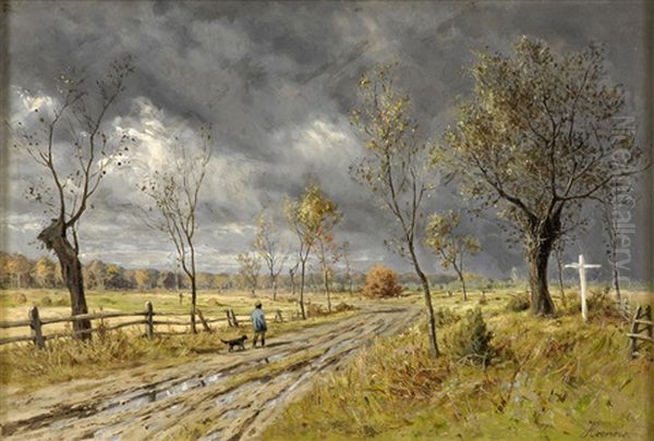 Der Heimweg Oil Painting by Max Hoenow