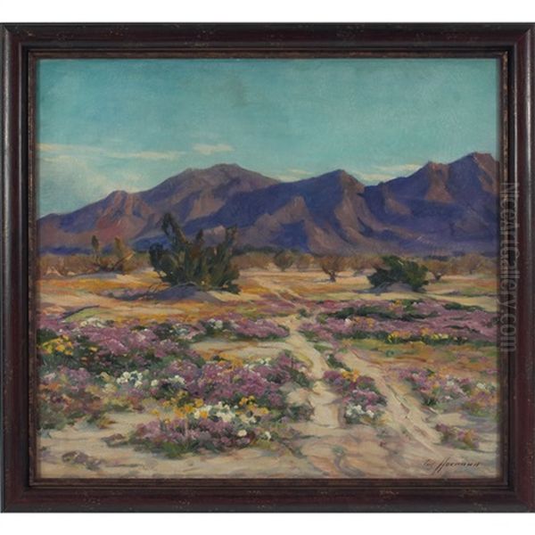 Desert Flowers Oil Painting by Carl Hoerman