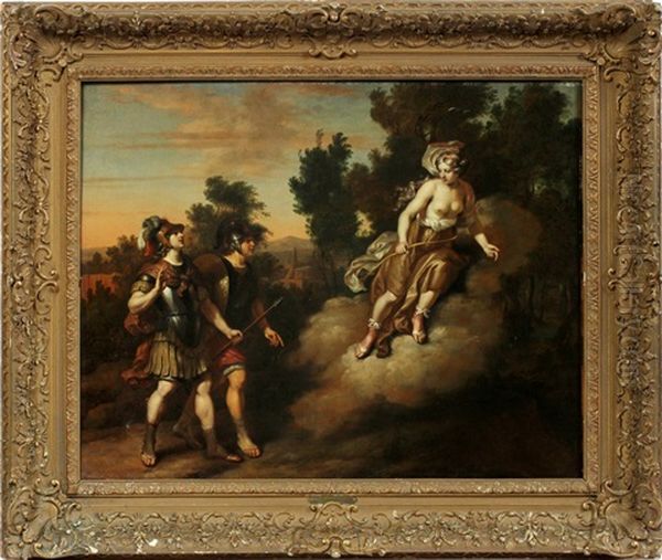 2 Roman Soldiers With Diana Oil Painting by Gerard Hoet