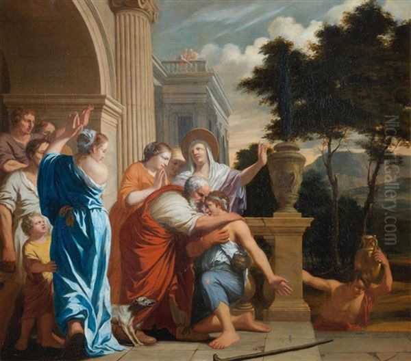 The Return Of The Prodigal Son Oil Painting by Gerard Hoet