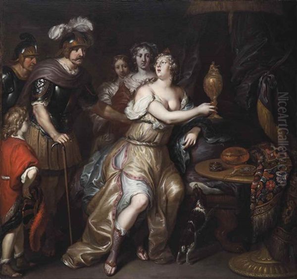 Sophonisba Receiving The Poisoned Cup Oil Painting by Gerard Hoet