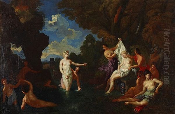 Diane Decouvrant La Grossesse De Callisto Oil Painting by Gerard Hoet