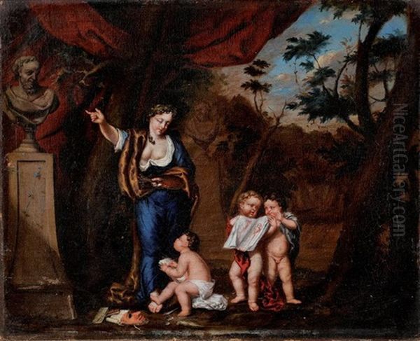 Allegorie De La Peinture Oil Painting by Gerard Hoet