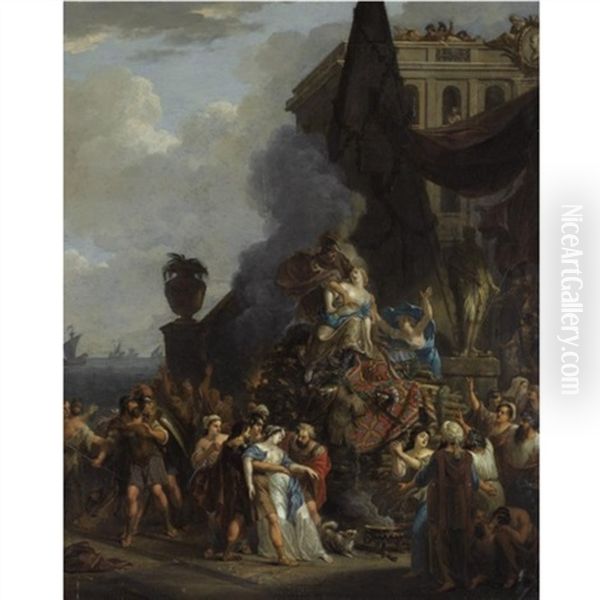 The Sacrifice Of Iphigenia Oil Painting by Gerard Hoet