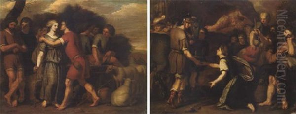 Rachel And Jacob Oil Painting by Gerard Hoet