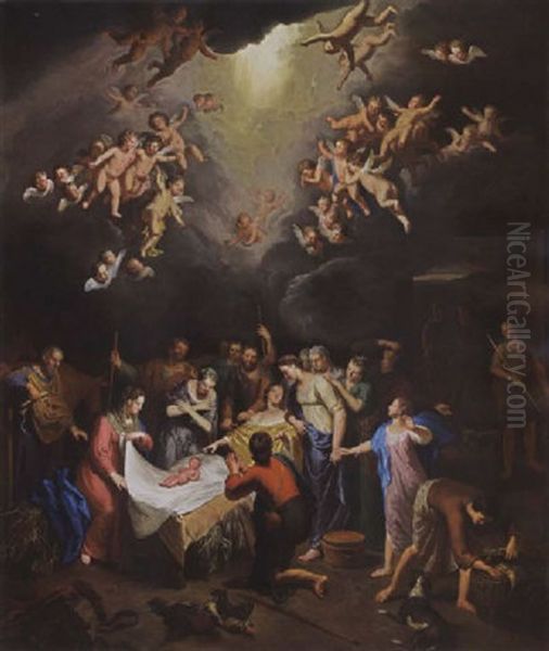 The Adoration Of The Shepherds Oil Painting by Gerard Hoet
