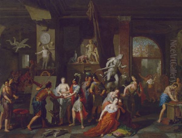 Alexander Making A Gift Of Campaspe To Apelles Oil Painting by Gerard Hoet