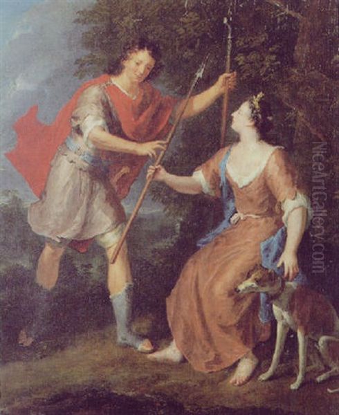 Diana And Actaeon Oil Painting by Gerard Hoet