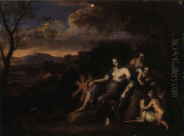 Diane Et Cupidon Oil Painting by Gerard Hoet