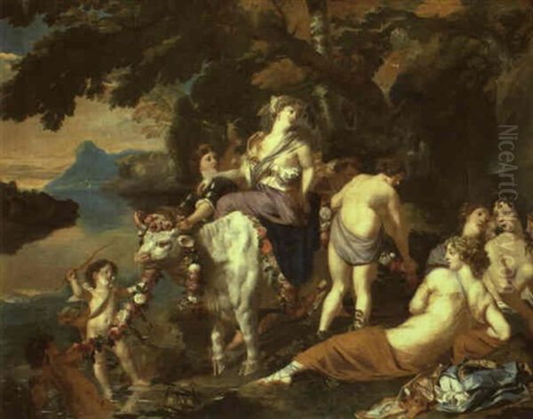 The Rape Of Europa Oil Painting by Gerard Hoet