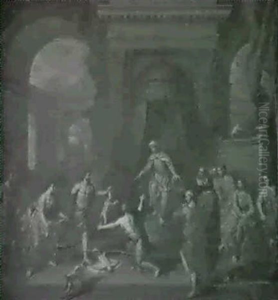 The Judgement Of Solomon Oil Painting by Gerard Hoet