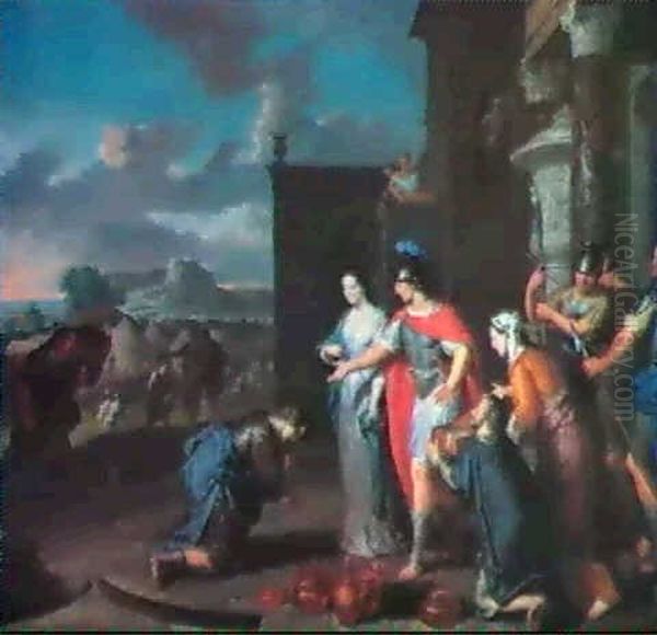The Continence Of Scipio Oil Painting by Gerard Hoet