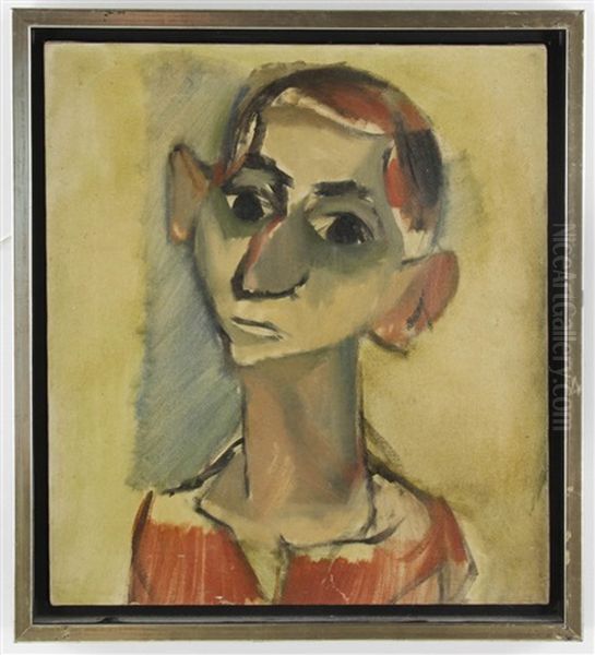 Expressionist Portrait Oil Painting by Karl Hofer