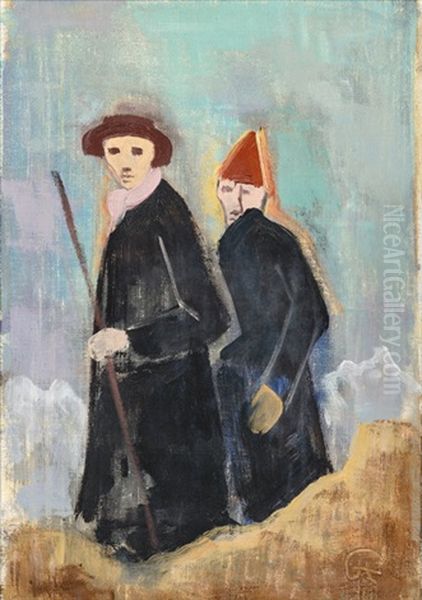 Wanderer Oil Painting by Karl Hofer