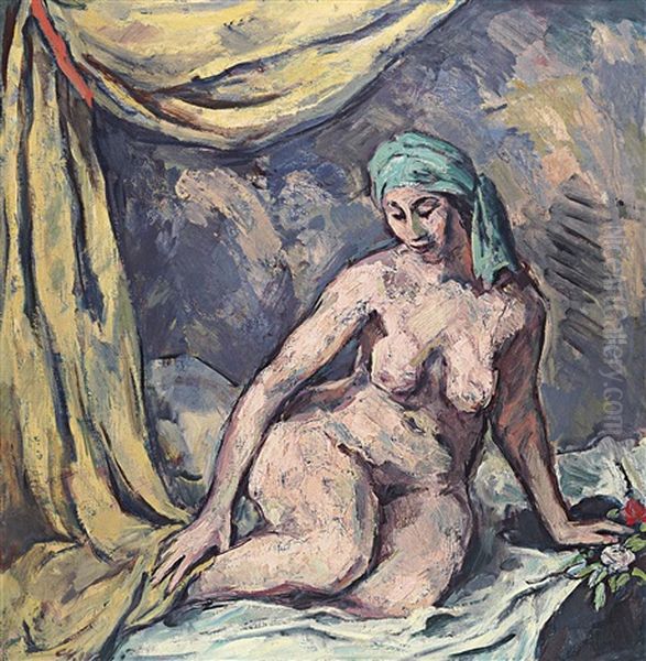 Odaliske Oil Painting by Karl Hofer