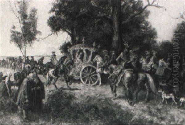 Hoheiten Auf Reisen Oil Painting by Anton Hoffmann