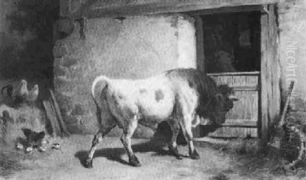 Der Zudringliche Oil Painting by Carl Heinrich Hoffmann