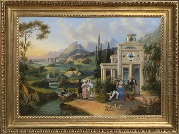 Bilderuhr Oil Painting by Carl Ludwig Hoffmeister