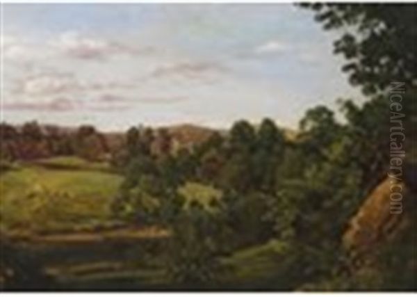 A View Of Bolton Abbey Oil Painting by Thomas Christopher Hofland