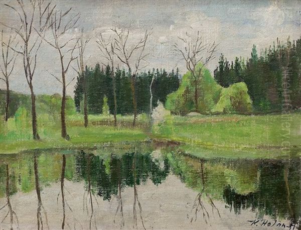 Trocnov Oil Painting by Karel Holan