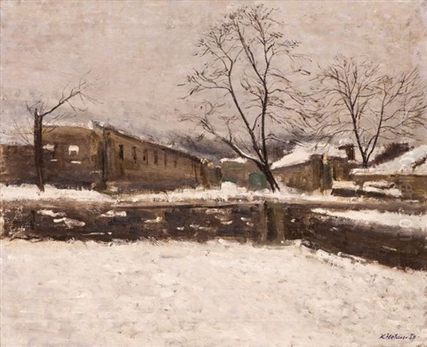 Na Periferii Oil Painting by Karel Holan