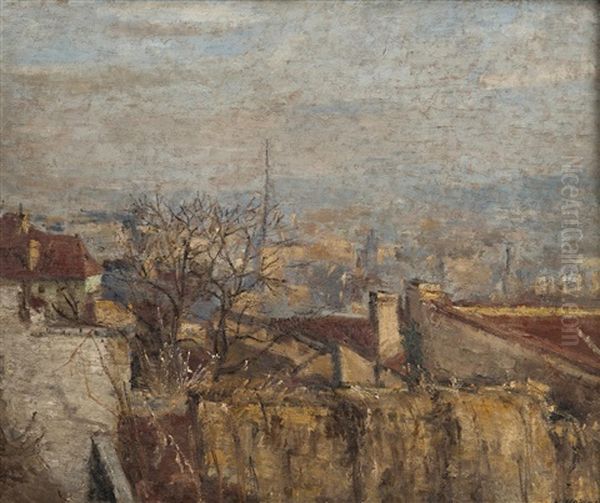Prague Motif Oil Painting by Karel Holan