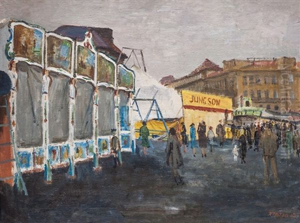 Strelnice Oil Painting by Karel Holan