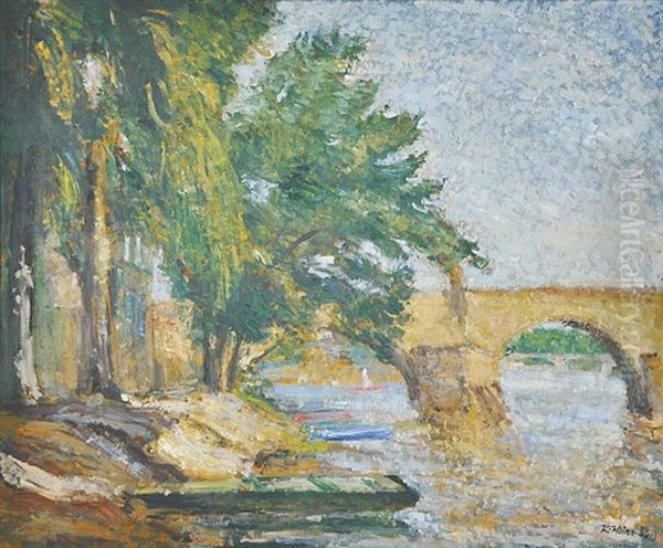 Kampa In The Spring Oil Painting by Karel Holan
