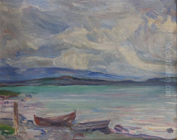 Landskap Med Robat Oil Painting by Kristen Holbo