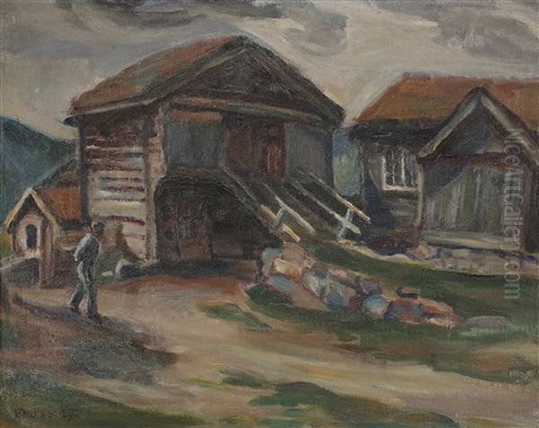 Gamle Vagahus Oil Painting by Kristen Holbo