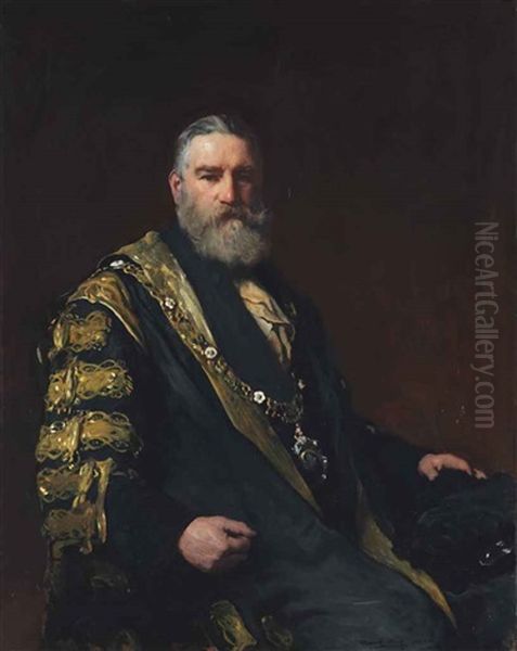Portrait Of Sir Robert Nicholas Fowler, 1st Bt. (1828-1891) Oil Painting by Frank Holl