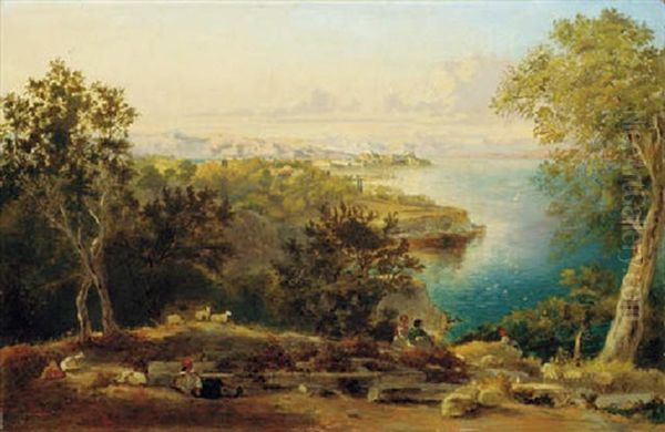 A View Of Corfu Oil Painting by James Holland